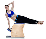 woman fitness pilates exercices isolated