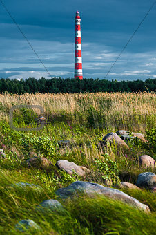 Storojensky lighthouse on the Ladojskoe lake