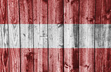 Flag on weathered wood