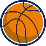 Basketball Ball Isolated Retro