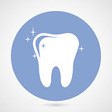 Sparkling tooth icon - dentistry symbol