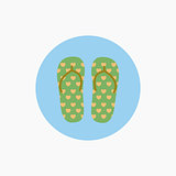 Flip flops icon. Vacation symbol.