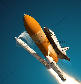 Space Shuttle Solid Rocket Boosters Separation
