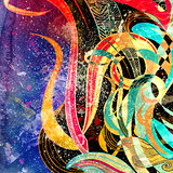 Abstract colorful watercolor background 