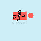 Vector symbol of a gift