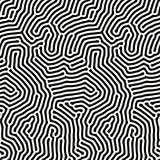 Vector Seamless Organic Rounded Jumble Lines Maze Coral Pattern