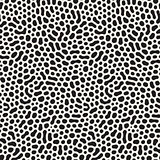 Vector Seamless Black and White Organic Rounded Jumble Circles Texture