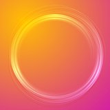 Futuristic colorful orange purple circle design