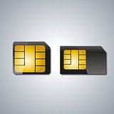 Set SIM card, vector illustration.