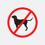 No dog allowed vector sign