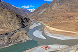 Confluence of River Zanskar and River Indus