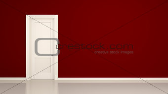 red wall and door background