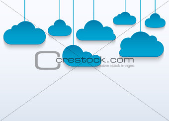 Abstract paper clouds background.
