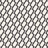 Vector Seamless Black and White Diagonal Line Grid Rounded Ellipse Shape Pattern