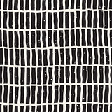 Vector Seamless Black and White Hand Drawn Lines Grungy Pattern
