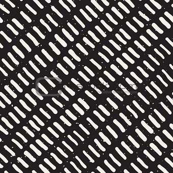 Vector Seamless Hand Drawn Rounded Diagonal Lines Grunge Pattern