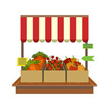 Vegetables On Market Display