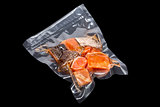 vacuum packaged pieces of salmon