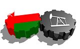 Gear with oil pump textured by Oman flag