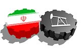 Gear with oil pump textured by Iran flag
