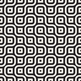 Vector Seamless Black And White Irregular Wavy Lines Geometric Pattern