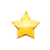 Gold star vector.
