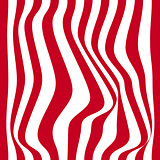 Striped abstract background. red and white zebra print. Vector illustration. eps10