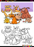 dogs group for coloring