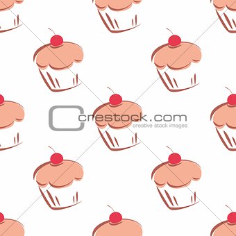 Tile vector  cupcake pattern