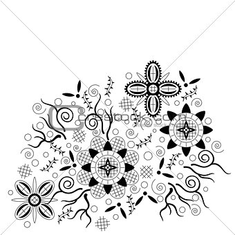 Abstract Floral Pattern, Contour