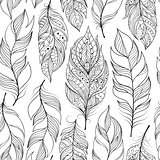 pattern with abstract feathers
