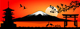 Mount Fuji at sunset  