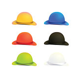 Six Colors Bowler or Derby Hat