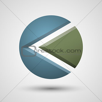 Abstract arrow logo.