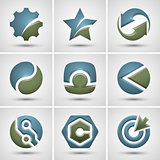 Set of different icons.