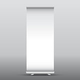 Blank roll up advertising banner