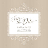 Rustic save the date invitation 