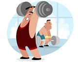 Weightlifter with barbell