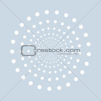 Abstract dotted shape. Vector design element.