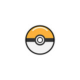 Vector game ball for play in team. Pokeball object