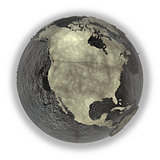 North America on Earth of oil