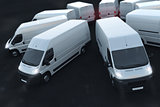 3D Rendering truck fleet