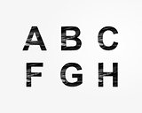 Stylized vector font