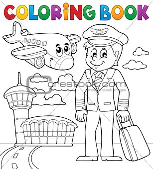 Coloring book aviation theme 1
