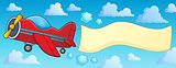Retro airplane with banner theme 3