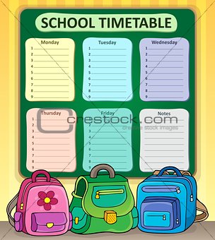 Weekly school timetable composition 7