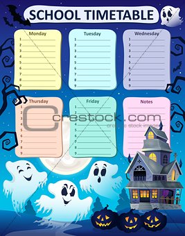 Weekly school timetable composition 9