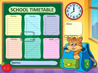 Weekly school timetable concept 3