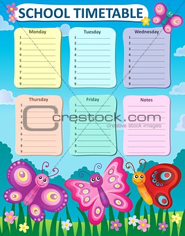 Weekly school timetable concept 4