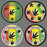 cannabis leaf silhouette design jamaican flag background